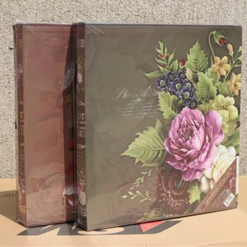 

Hot Sale 6-inch 8-inch 490 Mixed Photo Albums Retro Flowers Insert Home Album Large Capacity for Lover Baby Wedding Photo Album