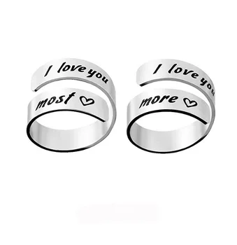 

Customized wedding ring stainless steel ring engagement gift For Men Women