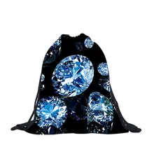 Женский мужской рюкзак на шнурке с 3D принтом, роскошная сумка для хранения, Подарочный карман, рюкзак mochila saco