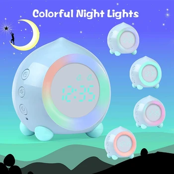 

Silent Alarm Clock Digital for Kids LED Light,with Wake Up Features