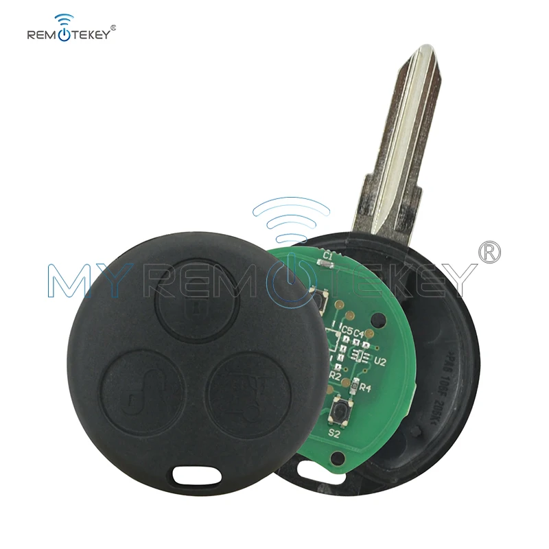 Remtekey 3 Button 434Mhz Car Remote Key For Mercedes Smart Fortwo ROADSTER 2001 2002 2003 2004 2005 2006