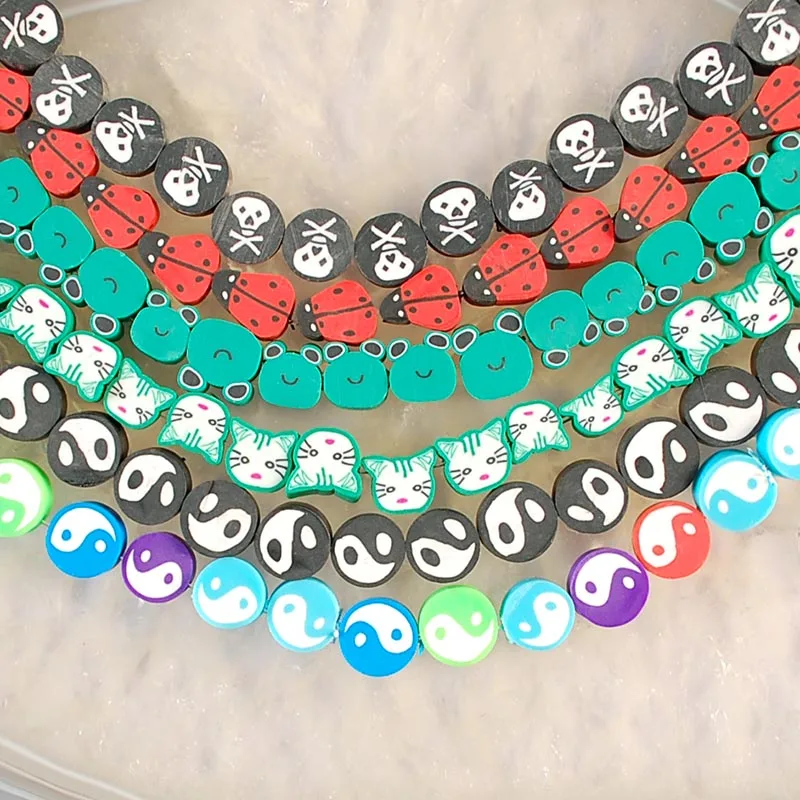 

30pcs/bag Beads Polymer Clay Beads Spacer Beads For Jewelry Making Diy Necklace Bracelet Accessories