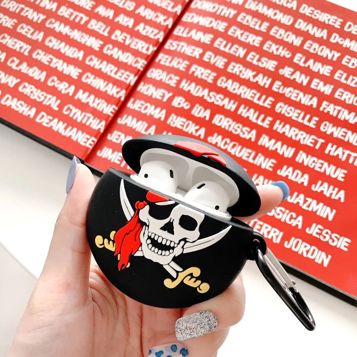 pirate skeleton Earphone Case for Airpods 2 Case fashion Cover for Apple Airpods Case Silicone Protective shell Accessories Box