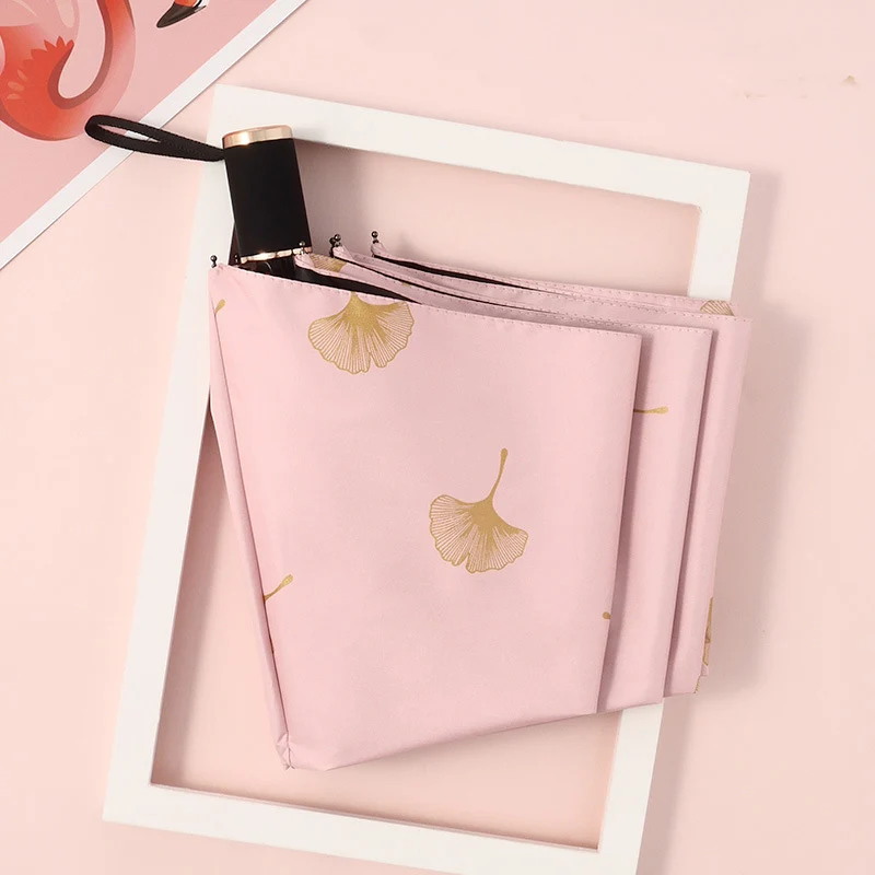 YADA Fashion Ginkgo Biloba Automatic Umbrellas Windproof Folding Rainy Leaves Umbrellas For Women parasol UV Leaf Paraguas YD213