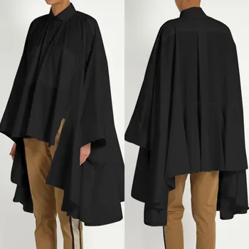

Women's Irregular Blouse 2020 ZANZEA Fashion Tops Casual Long Sleeve Shirts Female Button Lapel Blusas Oversized Solid Tunic 5XL