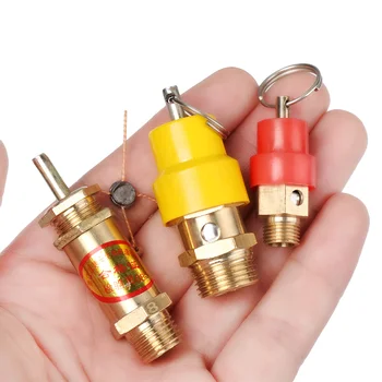 

Safety Valve Spring Type Vent Exhaust Valves Thread Connector Pressure Tube Air Compressor Red/Yellow Hat Brass Pneumatic Parts