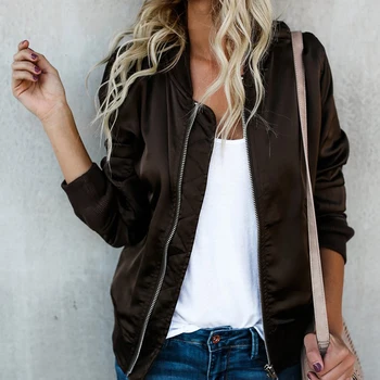 

2019 Fashion Windbreaker Jacket Women Summer Coats Long Sleeve Basic Jackets Bomber Thin Women's Jacket Female Jackets Outwear