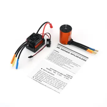 

SURPASSHOBBY 3650 5900/5200/3100/4300/3900/3500KV Brushless Sensorless Motor with 60A ESC Combo Set for 1/10 RC Car Truck