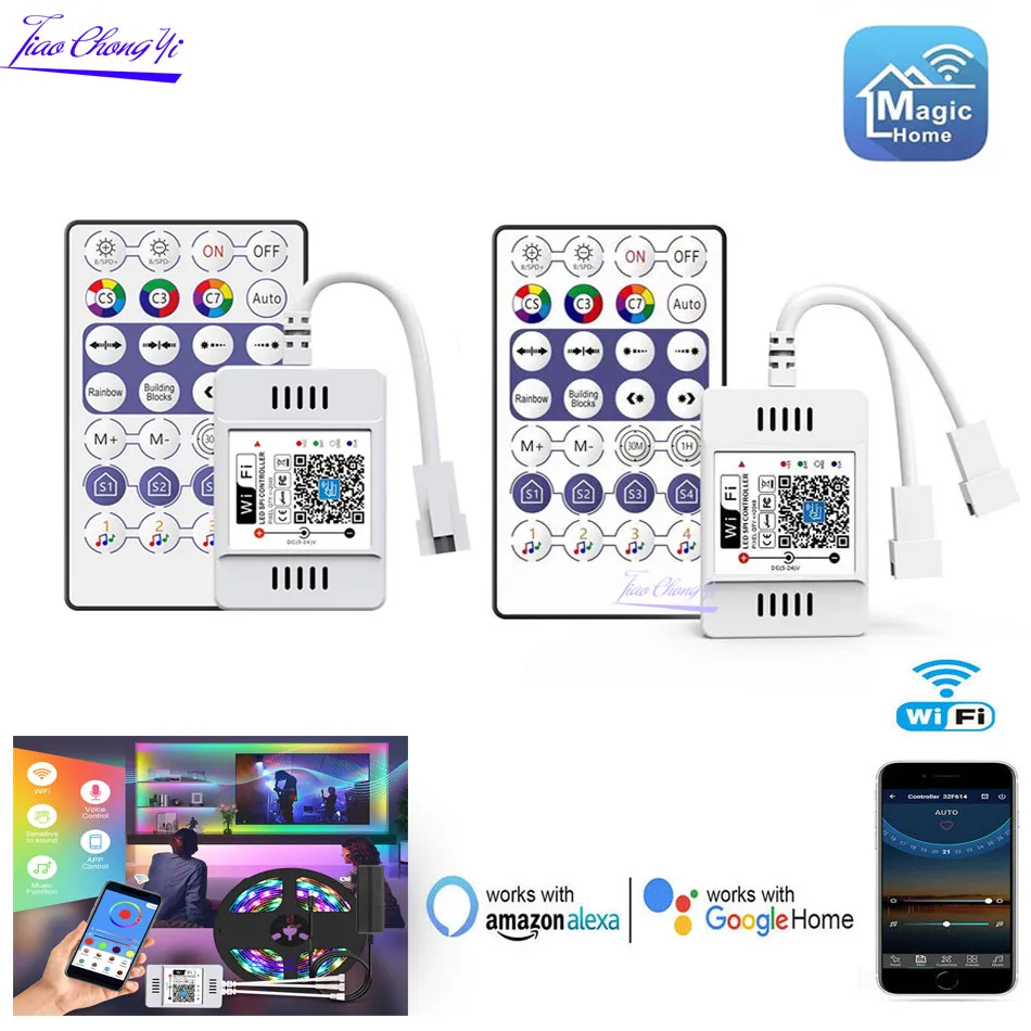 WS2811 WS2812B DC5-24V WiFi светодиодный RGB контроллер для Pixel rgb Светодиодная лента WS2813 WS2815