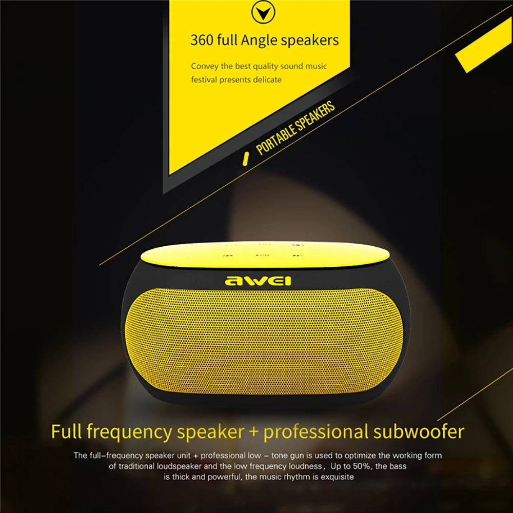 Awei Y200 Мощный сабвуфер Открытый Bluetooth 3,0 динамик портативный глубокий бас стерео звук Саундбар Поддержка TF карта