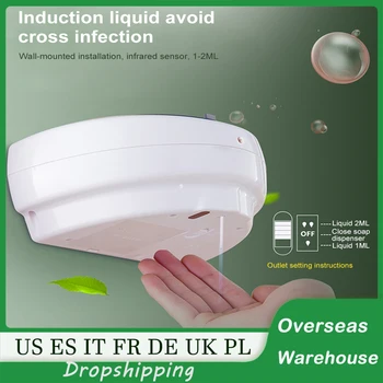 

500 ml Soap Dispenser Automatic Wall-mounted Liquid Soap Dispenser Sensor Touchless Hand Washer Soap Dispenser Pump