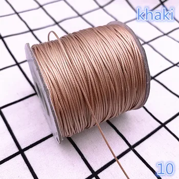 

0.5-2.0mm Khaki Waxed Cord Waxed Thread Cord String Strap Necklace Rope Bead DIY Jewelry Making for Shamballa Bracelet