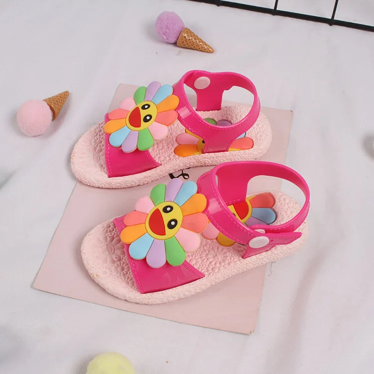 Children's Sandals Leisure Fashion Holiday Wear Summer New Sunflower Beach Shoes Flower Princess Shoes Kids Shoes for Girl children's shoes for high arches Children's Shoes