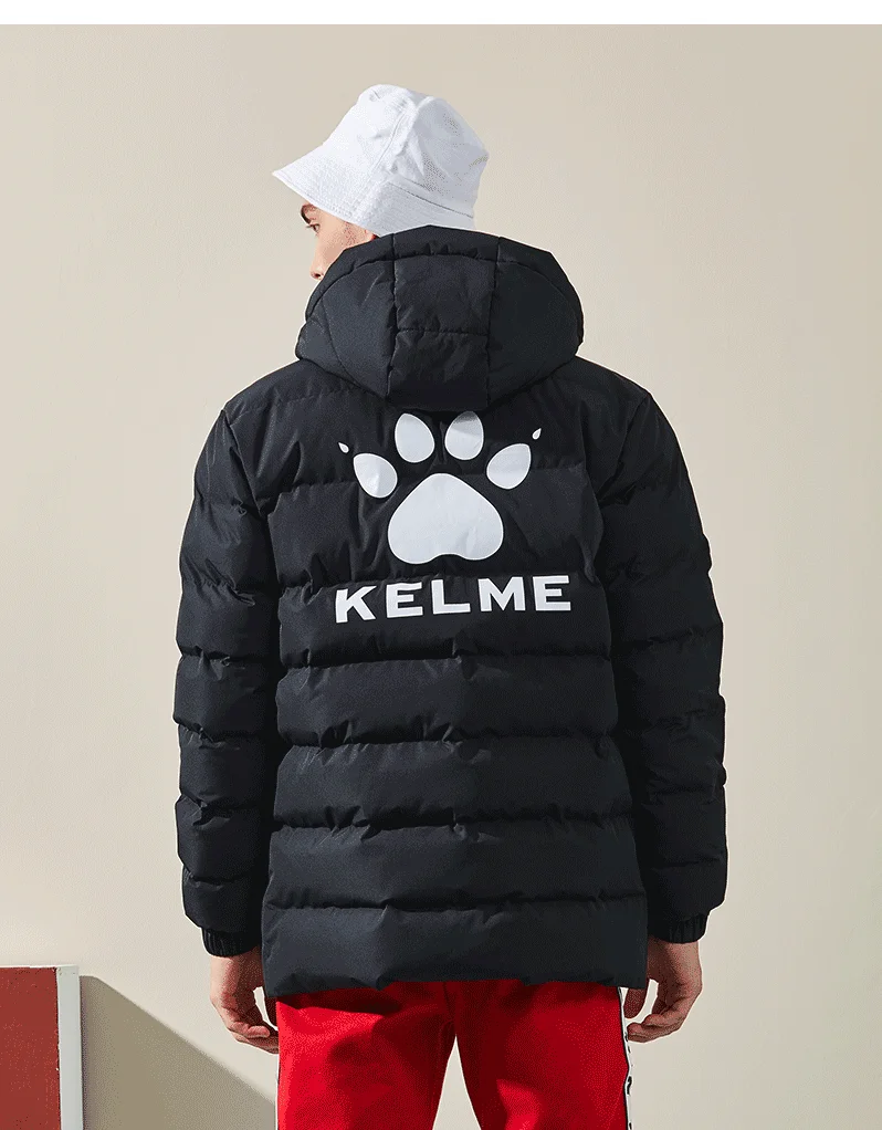 KELME Kid мужская зимняя куртка короткое тренировочное пальто Мужское верхняя