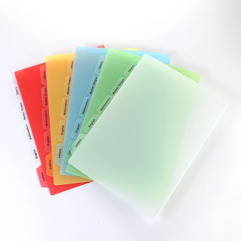 

5 pckets PP folder elastic closure folder expanding wallet simple colored file folder office shool filing product A4 file bag