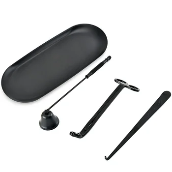 

4Pcs Candle Wick Trimmer Candle Wick Dipper Candle Wick Storage Plate Candle Care Candle Lovers Home Wedding Party Supplies