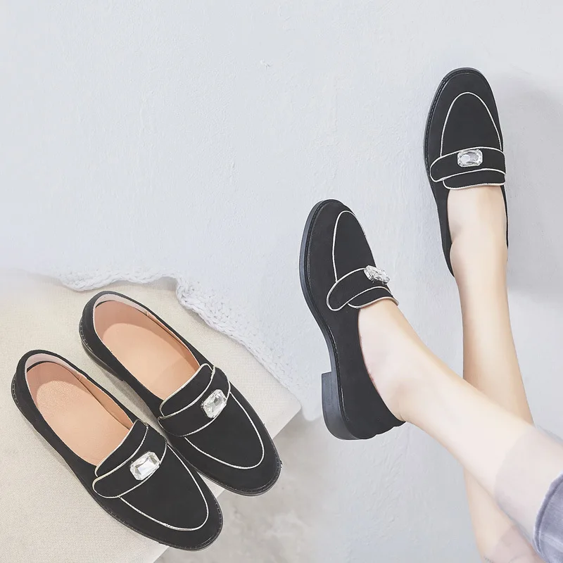 

20 Spring New Style INS Small Leather Shoes Women's Retro Shoes Korean-style Versatile Soft Girl British Style Ulzzang Loafers