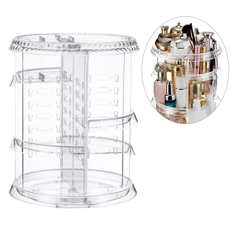 

Rotation Makeup Tools Storage Shelf Cosmetic Organizer Lipstick Brush Perfume Nail Polish Storage Rack Makeup Brushes Organizer