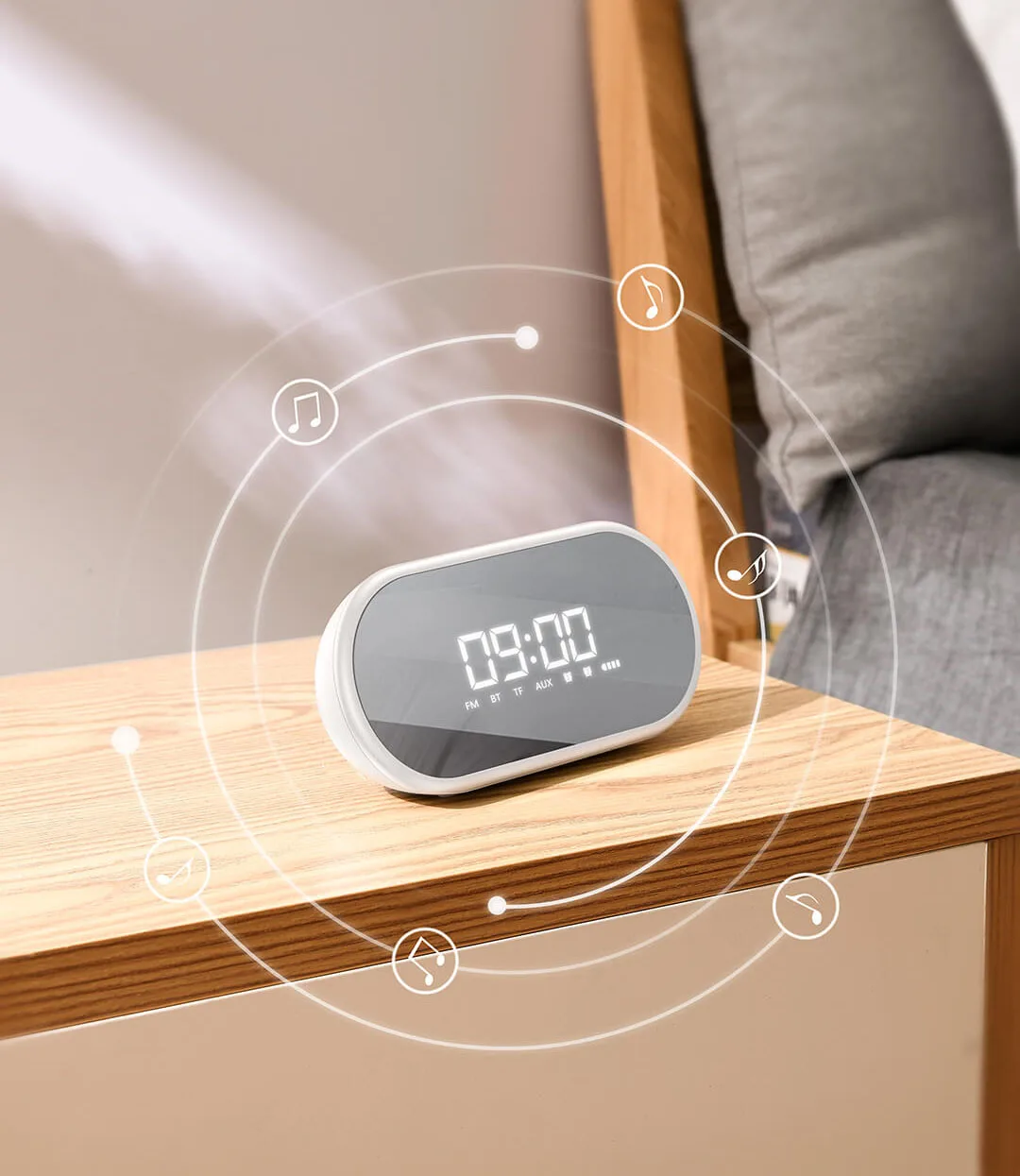 Xiaomi Будильник Bluetooth динамик двойной будильник дизайн 4 2 10 м Трансмиссия кольцо