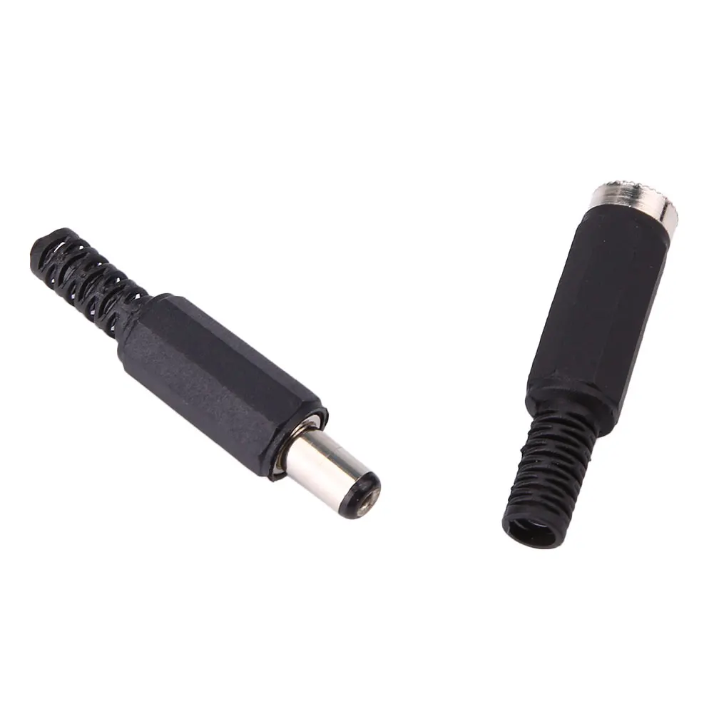 

In-Line Plug 2.1x5.5mm Connector Socket Connector Adapter Male DC Power DC 1Pair Female Barrel