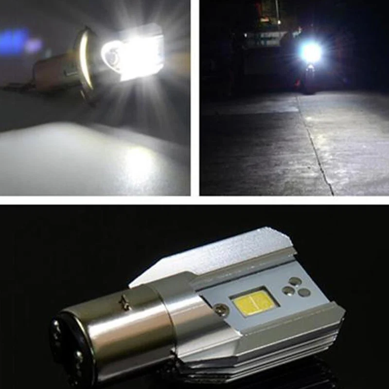 H6 BA20D DC 8 V-12 V COB светодиодный фары для мотоцикла, велосипеда лампы высокой/ближнего света 800LM Мотоцикл Велосипед налобный фонарь светодиодный светильник лампочка