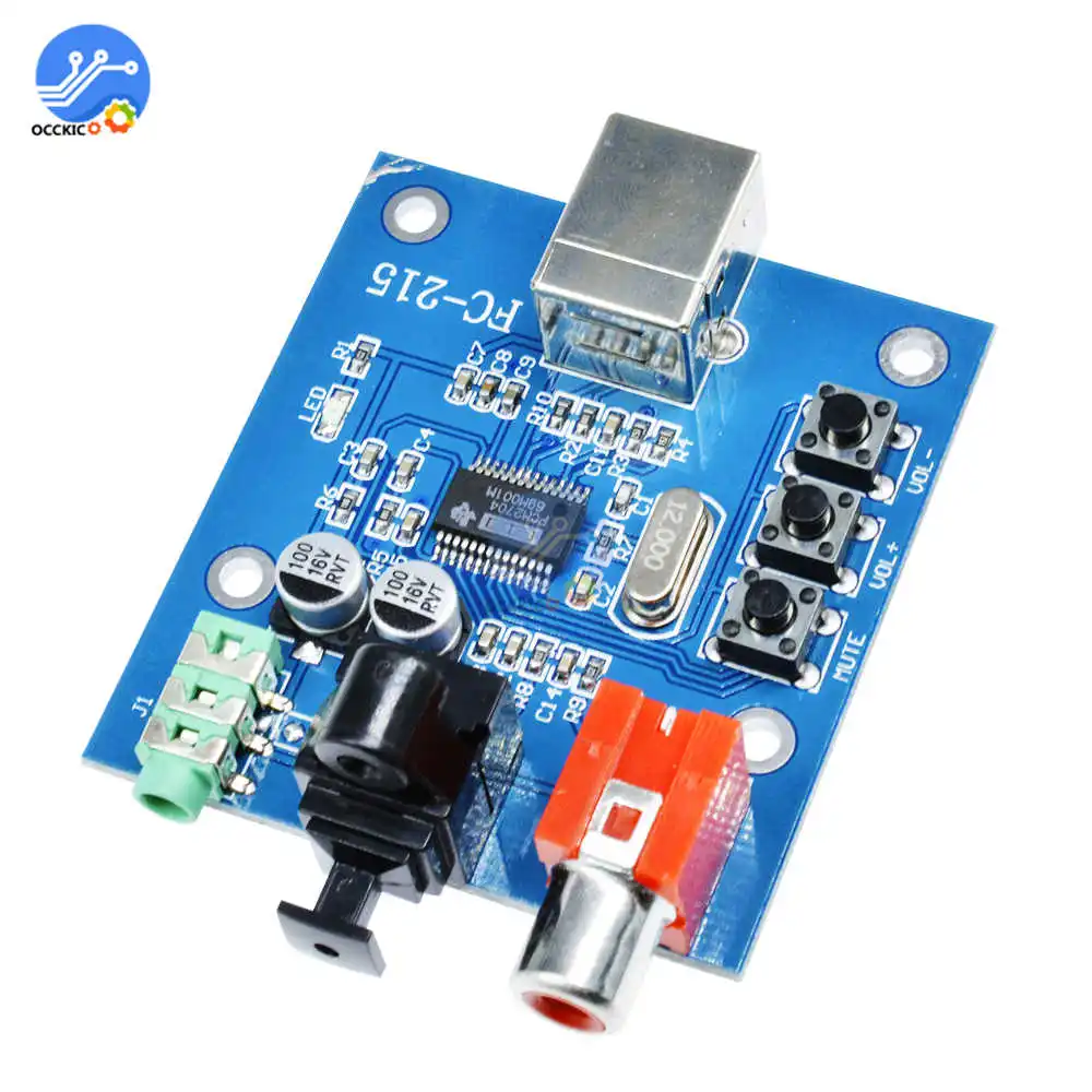 PCM2704 USB DAC оптический коаксиальный аналоговый выход для Raspberry Pi Raspbian RaspBMC Windows 7 без