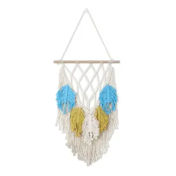 

Hand Woven Tapestry Macrame Wall Hanging Pendant Home Kitchen Room Decoration