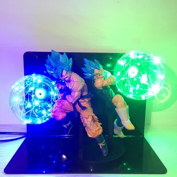 

Dragon Ball Z Vegeta Goku Fighting Action Character DIY Anime Model Night Light Dragon Ball Z Toy Light Christmas Birthday Gift