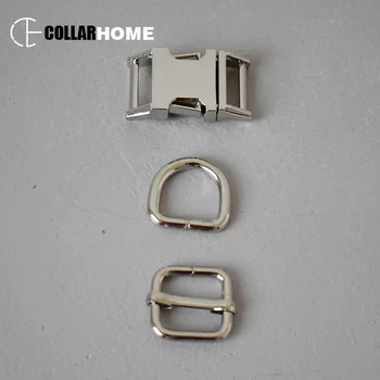 

50 sets strong metal buckle 3/4" 20mm d-rings adjustable buckle snap hook for bag dog collar accessories strong adjuster