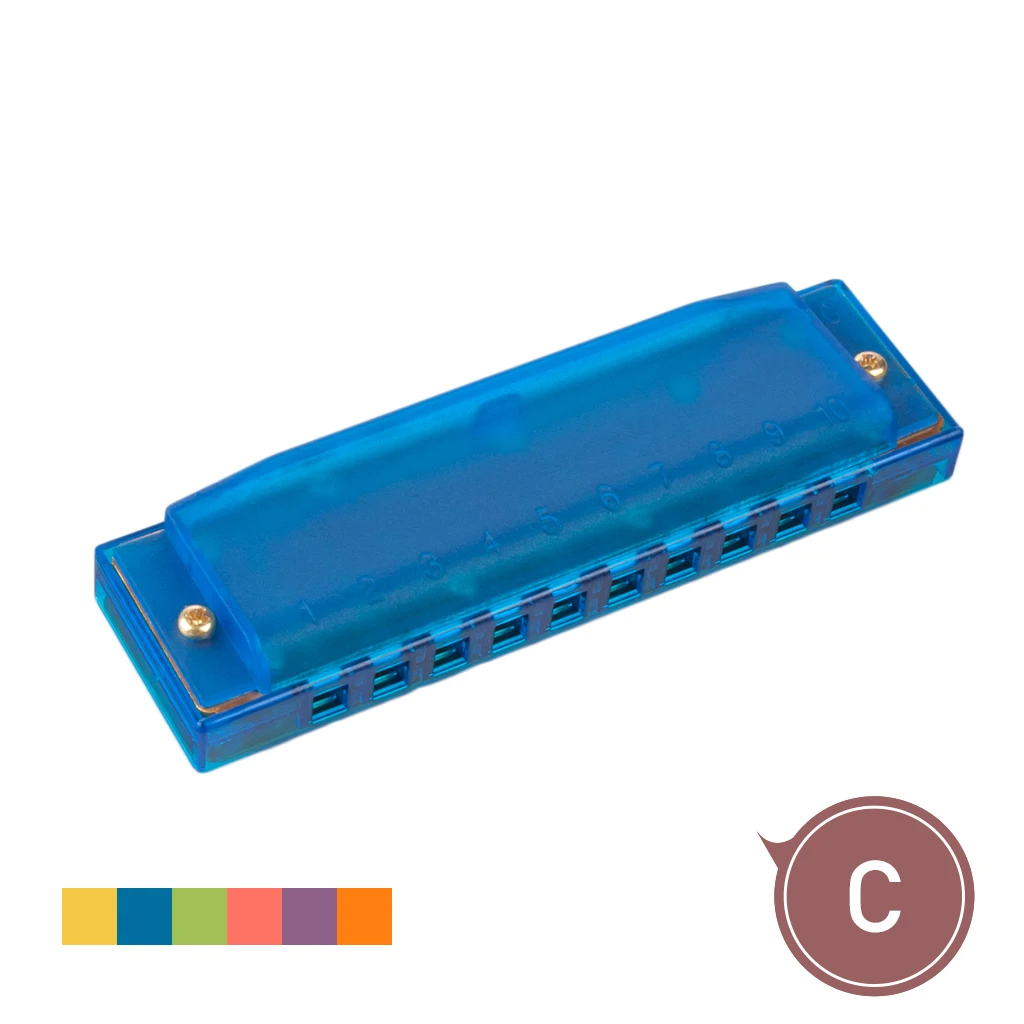 harmonica comb melodica C tune Plastic 10 holes Five colors available Blue color New | Спорт и развлечения