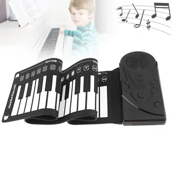 

Electronic Organ 49 Keys Electronic Portable Silicon Flexible Hand Roll Up Piano Built-in Speaker Children Keyboard Organ
