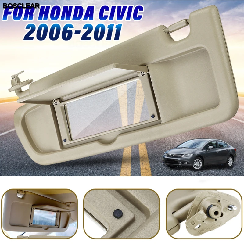 

1 шт. автомобильный Внутренний солнцезащитный козырек, затеняющая плата с Mirrorr, левая сторона водителя 83280-SNA-A01ZA для Honda Civic 2006/07/08/09/10 2011