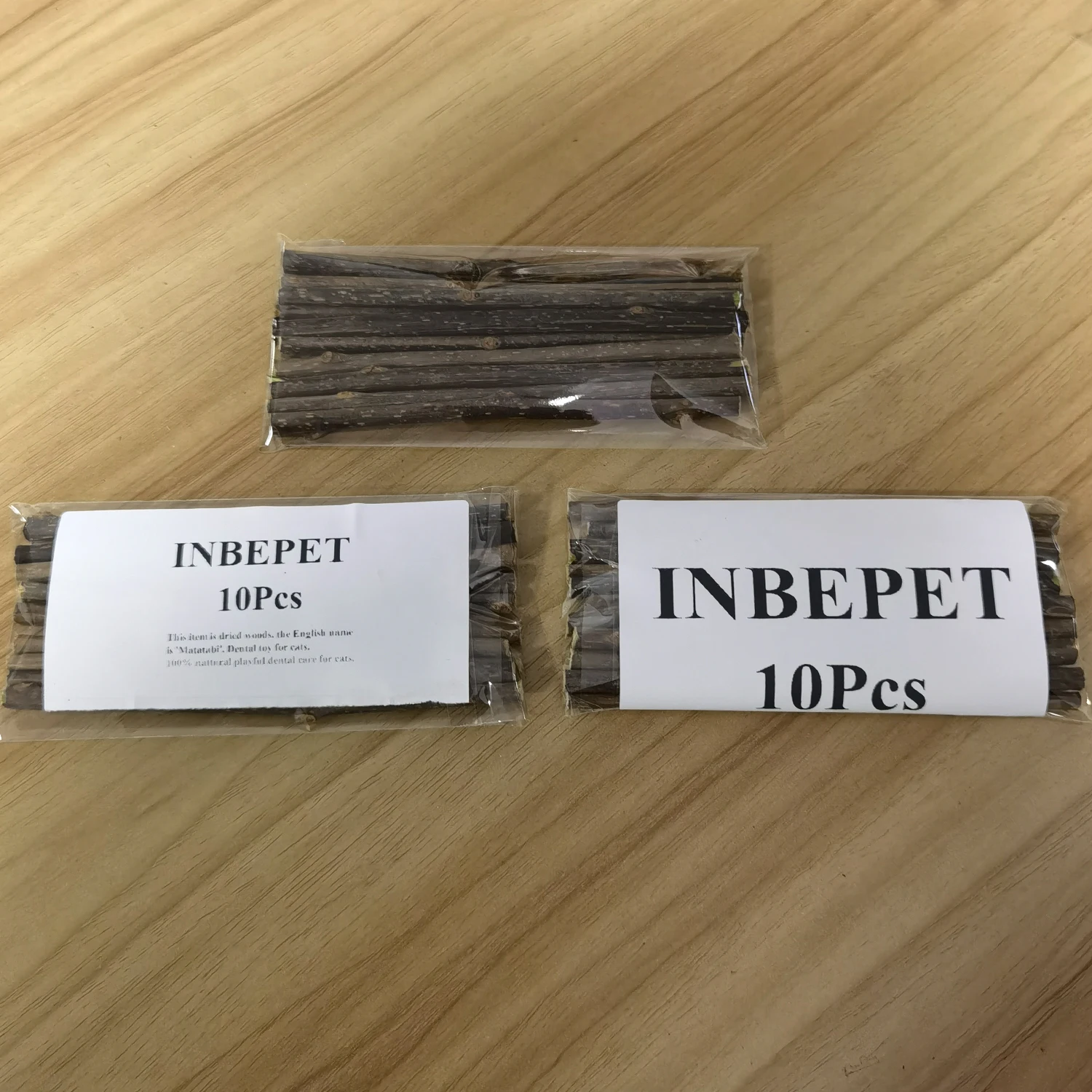 INBEPET 10-100Pcs Natural Matatabi Pet Cat Snacks Sticks Cleaning Tooth Catnip Cat Toys Actinidia Silvervine Pet Toy for Cats