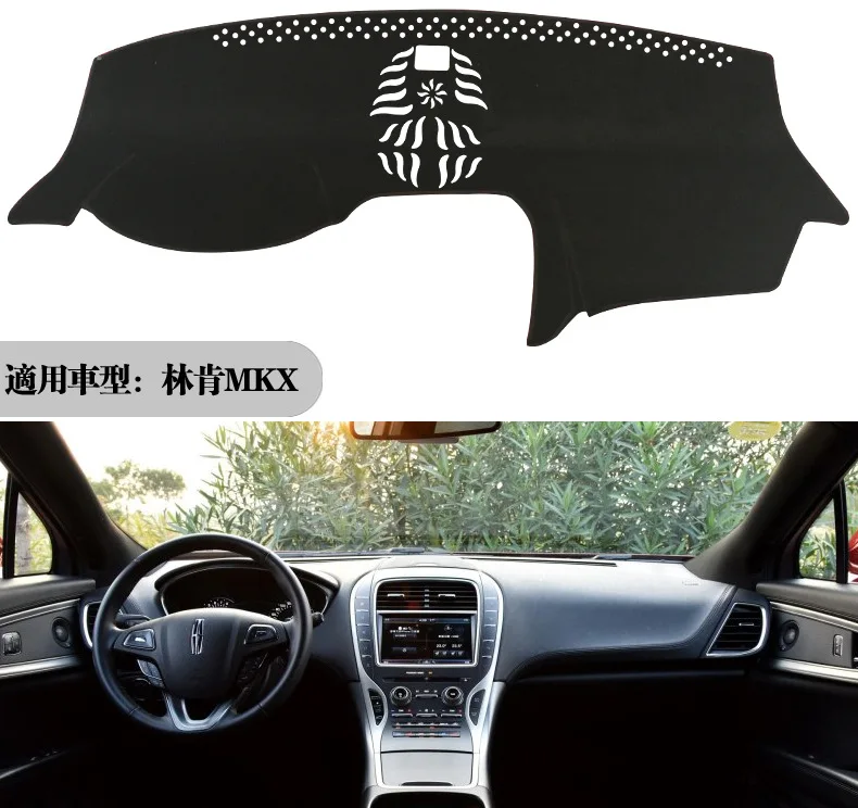 

TOMMIA For Lincoln MKX 15-17 Dashboard Pad Cover Dash Mat Anti-Sun Velvet Instrument
