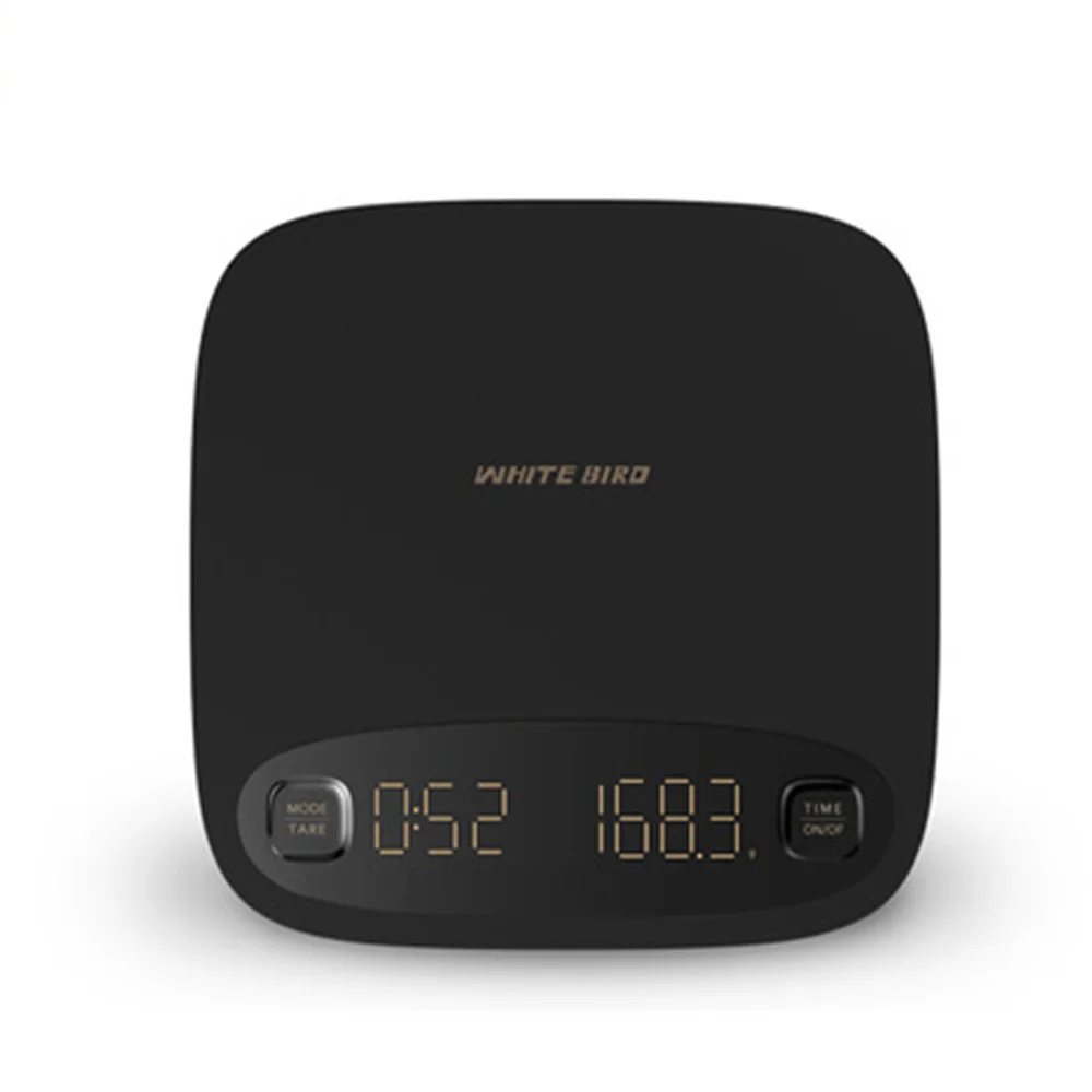 

USB Charging Coffee Scale with Timer 2KG/0.1g Precision Electronic Kitchen Scales Digital Waterproof Scale LED Mini Baking Scale