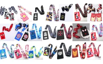 

50 pcs Cartoon Lanyard Key Chains Card Holders Bank Card Neck Strap Card Bus ID Holders PK-20