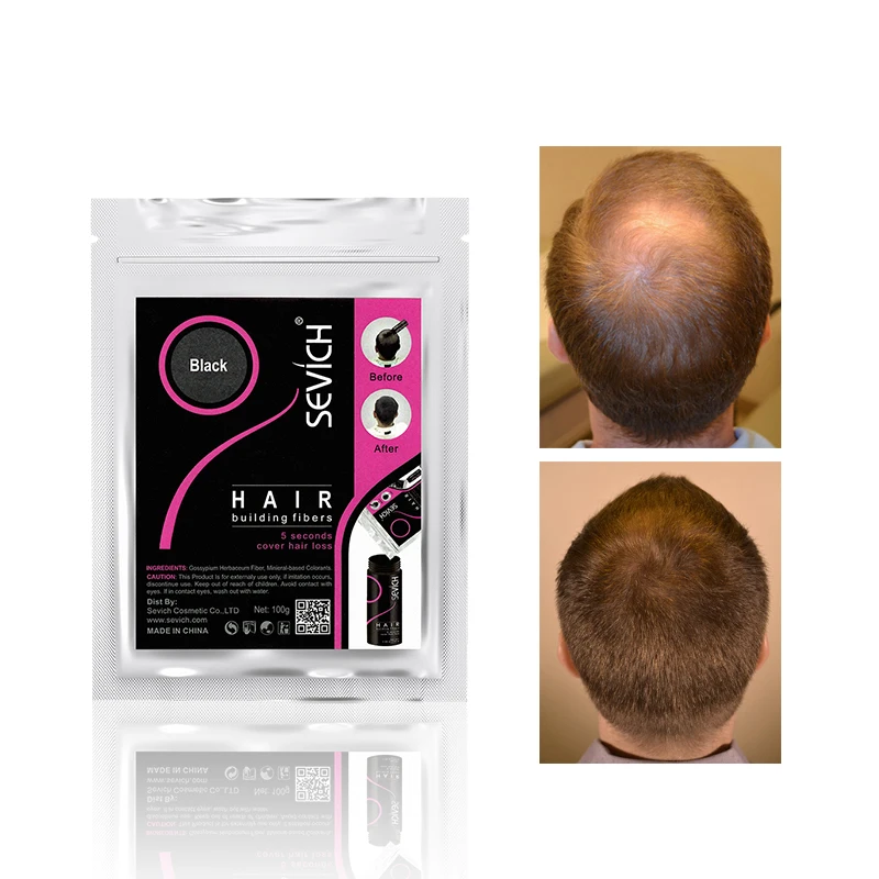 Sevich 100g 10 Color Keratin Hair Loss Building Fiber Hair Growth Fiber Refill Hair Loss Concealer Blender 50g Hair Care Product