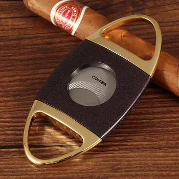 

COHIBA 2 Blades Stainless Steel Cigar Cutter Sharp Pocket Gadget Zigarr Cutter Knife Cigars Scissors Guillotine