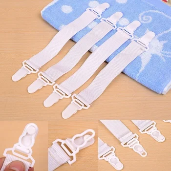 

4Pcs Bed Sheet Mattress Bedspread Holder Grippers Straps Suspenders Elastic Fastener Fasteners