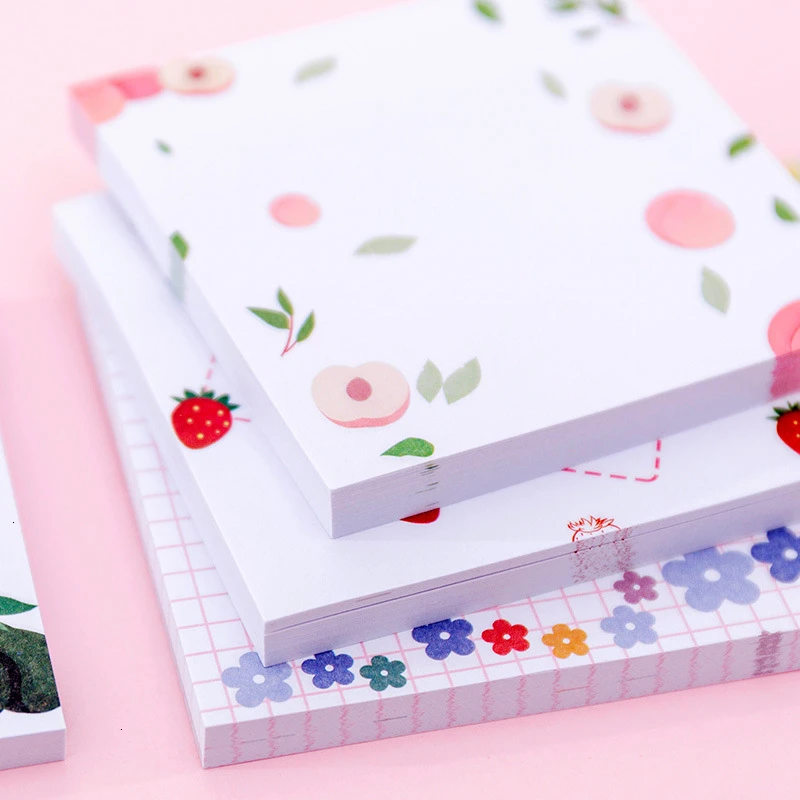 Kawaii цветок Креативный блокнот для записей клейкие заметки студентов офисный