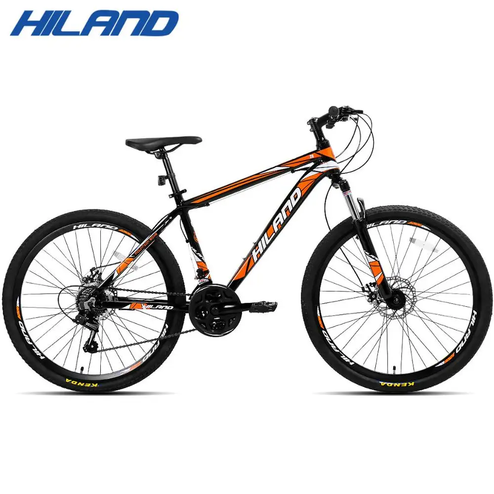 18/21/27 скоростной горный велосипед, 26 дюймов, стальная или алюминиевая рама, красный и черный, доступен MTB - Цвет: orange spoke wheel
