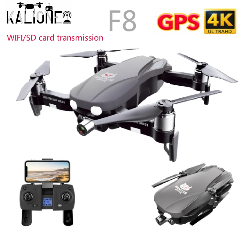 $149.99 F8 GPS Drone 4K TwoAxis AntiShake Selfstabilizing gimbal Camera Quadrocopter RC Helicopter SD ca