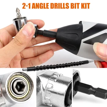 

Right Angle Drill 105° Driver Extension Power Screwdriver Attachment 1/4 Small！