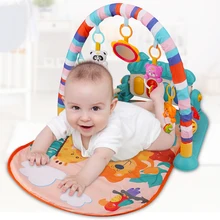 New Baby Cartoon Cradle Toys Multifunctional Foot Piano Music Game Fitness Frame Newborn Crawling Mat For Girls Boys Hot