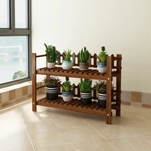 Антикоррозийный твердый деревянный цветок Airs Многоэтажный Крытый мясистый ботани рама гостиная балкон полка открытый цветочный горшок рама