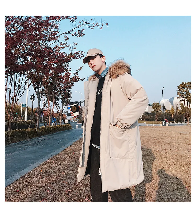 PViviYong, зимняя мужская куртка, модное мужское пальто с капюшоном, куртки для мужчин, высокое качество, хлопок, длинное пальто, Мужская одежда, парка 919
