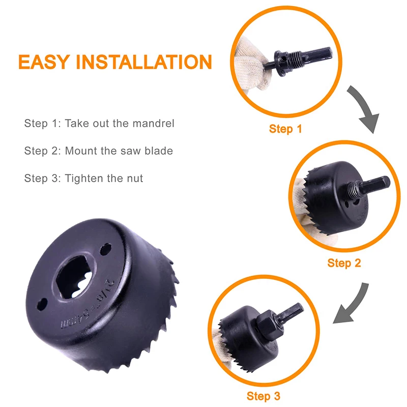 5pcs 31/36/43/52mm Bi-Metal Wood Hole Saws Bit For Woodworking DIY Woodworking Cutter Drill Bit DIY Power Tool Accessories Set A