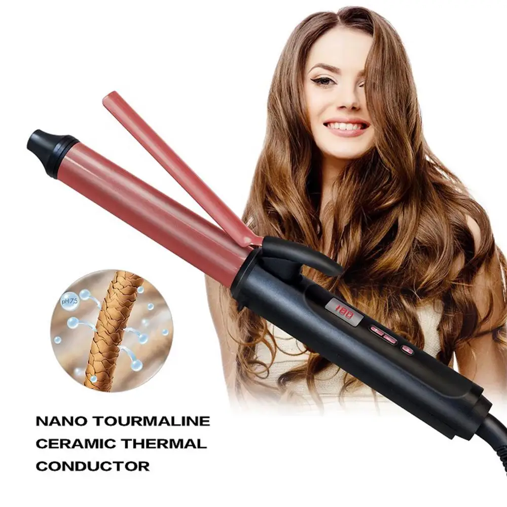 

Hair Curling Iron Professional Curler Iron Wands Bar For Hair Corrugated Corrugation Rotating Curler Hair Styling Tools