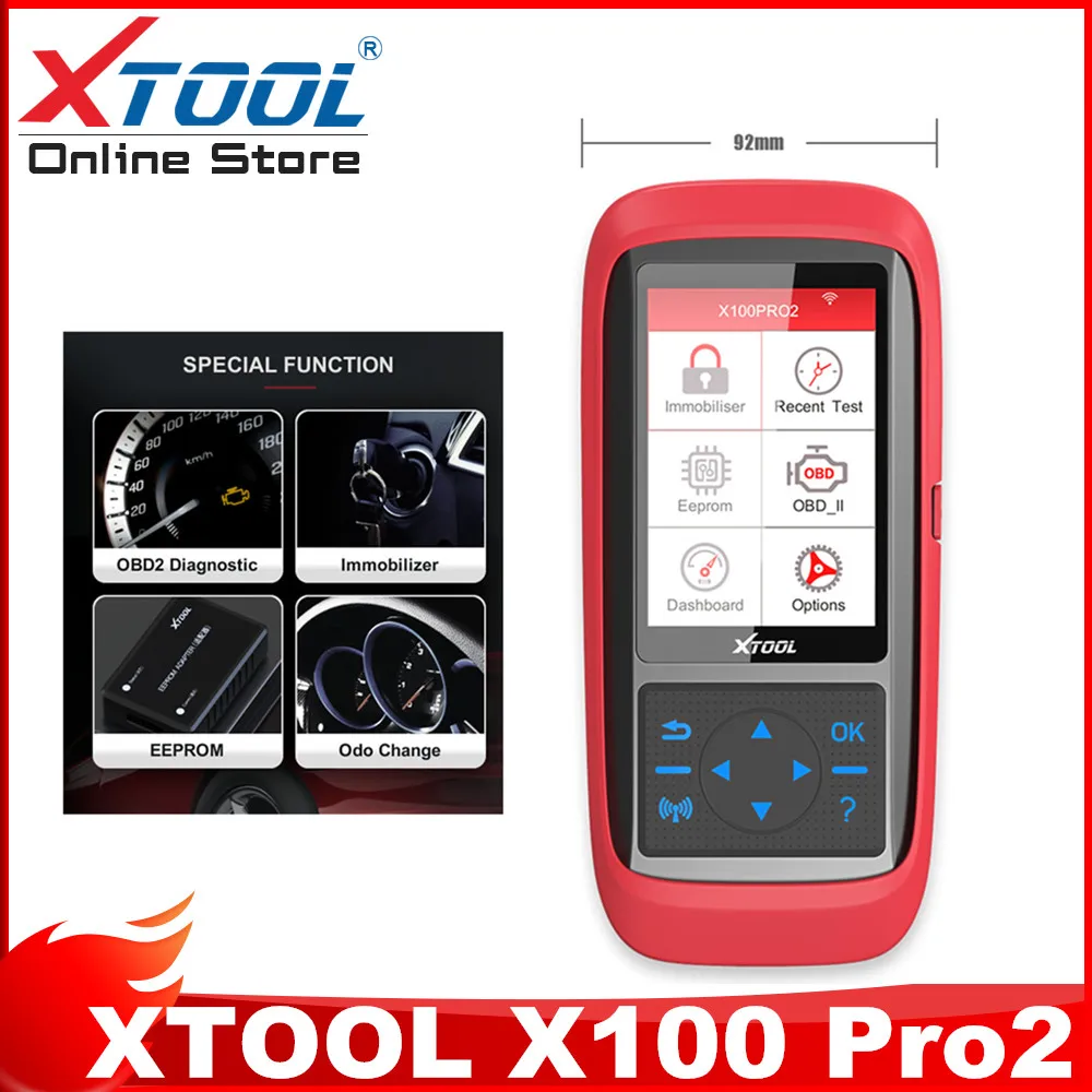 Автомобильный программатор ключей XTOOL X100 Pro2 с адаптером EEPROM онлайн обновление