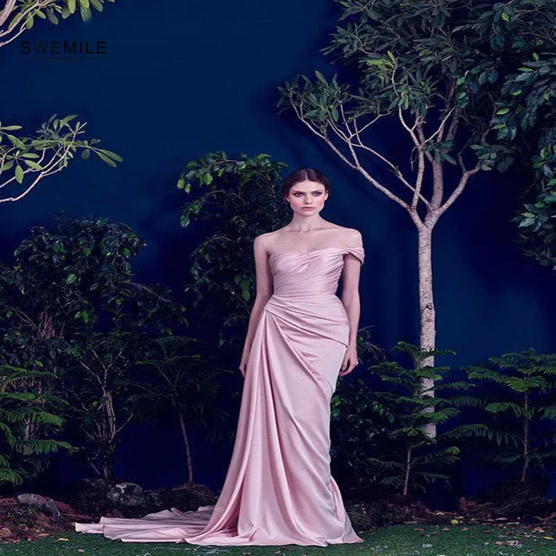 Vestidos de gala сексуальные без бретелек атласные вечерние платья Длинные элегантные плиссированные на заказ сделать асимметричные вечерние